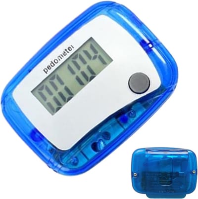 Draagbare Stappenteller - Activiteitstracker - Dagelijkse Beweging - Intuïtieve Bediening - 4.8x3.6x2 cm - Blauw