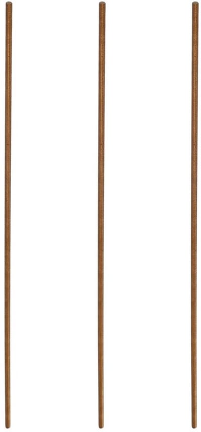 Staafbouten Messing - 3 Stuks - M2 x 250 mm - Volledige Schroefdraad - Buitendraad - 0,4 mm Helling - Schroefdraadstangen