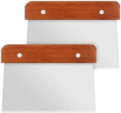 Dailygoody - Deegschraper - Roestvrijstalen spatels - Flexibel en ergonomisch design - Perfect voor pizza en gebak - Makkelijk te reinigen - Geschikt