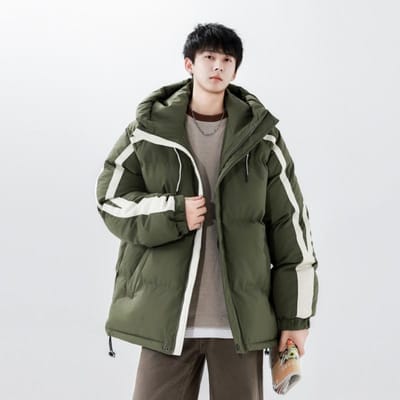 Vestes chaudes en coton rembourré, vestes d'hiver en coton rembourré, vestes pour hommes, à la mode, simples et tendance 4XL gray