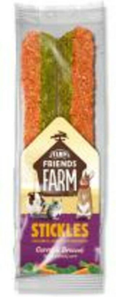 Tiny Friends Farm Knaagdierstick Wortel - Broccoli - 8 x 100 gr - Voordeelverpakking