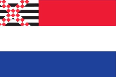 Vlag Nederland met inzet Loosdrechtse vlag 80x120cm