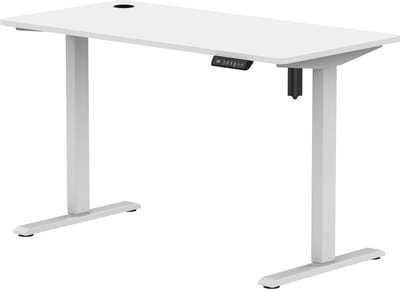 Elektrisch Verstelbaar Zit-Sta Bureau compact 118 x 60 cm | Wit – Puur Wit | Hoogte 72 – 118 cm | Stabureaus.nl®