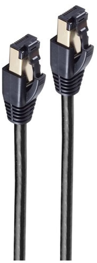 Patchkabel cat 8.1 F/FTP PIMF LSZH schwarz 0,5m