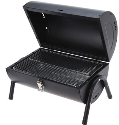 BBQ - tafel model - houtskool - cilindervorm - 2 zijdig bruikbaar