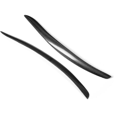 1 Paire Autocollant Garniture Paupières Sourcils Phares Fibre de Carbone Convient pour E92 M3 2005 2012 gray