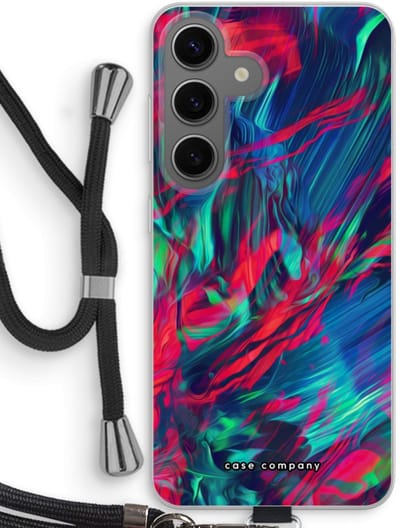 Case Company® - Hoesje met koord geschikt voor Samsung Galaxy S24 hoesje met Koord - Pilgrims Of The Sea - Telefoonhoesje met Zwart Koord - Bescherming aan alle Kanten en Over de Schermrand