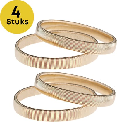 YUGN Mouwophouders Dames Heren - Elastische Metalen Mouwhouders - Goud - 4 Stuks