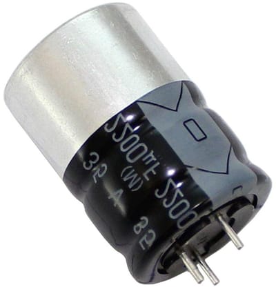 Elektrolytische Condensator - Elko Condensator Aluminium Condensator - Elektronica Reparatie - Radiale 3-Pins Uitvoering - 2200µF 35V - Zwart