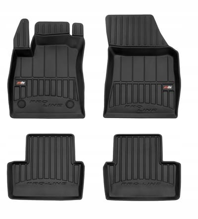 FROGUM PROLINE 3D Set - Rubberen Automatten + Kofferbakmat - Geschikt voor RENAULT Megane IV Grandtour (vanaf 2016) - Lage laadvloer - Zwart