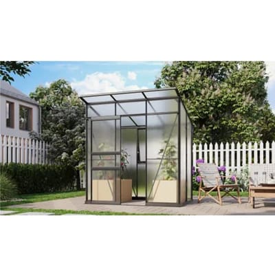 Vitavia Tuinkas Kit Palma 3250 - Aluminium-polycarbonaat - 6mm - 167,2x195,8x11,5cm - Zwart