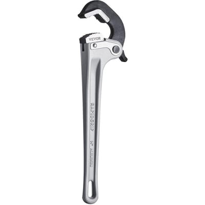 Clé à tuyau droite en aluminium 14 po Réglage automatique de la mâchoire Mâchoire 60CRV