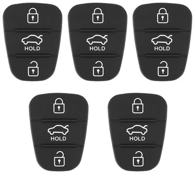 Dailygoods- Autosleutel Cover Vervangend - 5 Stuks - Duurzaam Rubber - Sleutelhoesje Beveiligd - Geschikt voor Fit - Eenvoudige Uitwisseling - Sleutelhoes