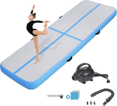 Opblaasbare Gymnastiekmat 20 cm Hoog - 3 m Lange Sportmat voor Fitness, Yoga en Training