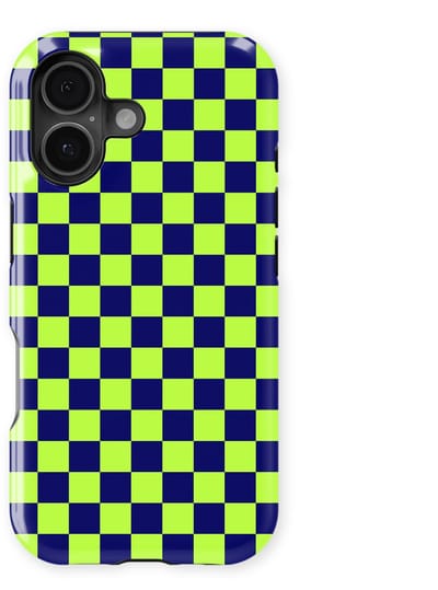 Design Hoesje geschikt voor iPhone 17 | Geschikt Voor Mag | Tiny Squares Checkered Print | Backcover geschikt voor iPhone 17 Acid Grid