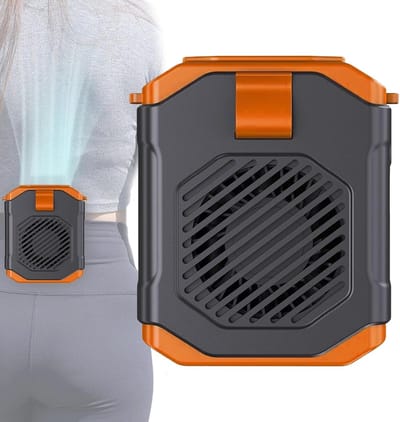 Draagbare Riemventilator / Nekventilator - Oplaadbaar USB Met LED-Display - 5 Snelheden Handsfree - Voor Buitenwerk, Kamperen & Sport