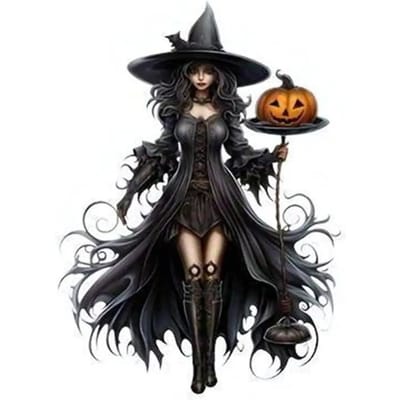 Gotische Heks Hanger, 2D Acryl Halloween Auto Achteruitkijkspiegel Ornament Spookachtig Vintage Gotisch Hangend Ornament Voor Auto Penda V9Q6 black