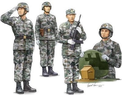 Trumpeter 00431 PLA Tank Crew – 1:35 Schaal – Plastic Modelbouw Figuren Set (Ongeverfd) - Gedetailleerde PLA tankbemanning in schaal 1:35