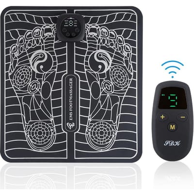 Elektrische EMS Voetmassagemat Puls Acupunctuur Voetmassage Pad Machine Enkels Voeten Pijnverlichting Spierstimulator Gezondheidszorg zwart