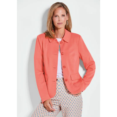 Licht jack in glanzende look - koraalrood - Gr. 23 van Goldner Fashion