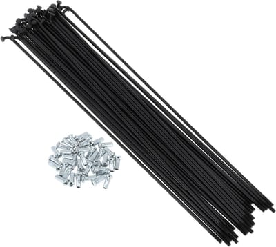 Bicycle Spaken 12G 240mm Lengte Carbon Staal Zwart - Set voor Fietswielen en Onderhoud