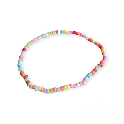 Leerella Schitterende Kralen Enkelband Kleurmix5 CLR17 - Perfect Cadeau voor Verjaardagen, Valentijnsdag, Moederdag & Meer! Kies uit 17 Prachtige Kleur Opties!" 21cm