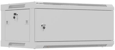 Lanberg 19 Inch Wand Rackkast 4U 600x600 mm Flat Pack met Metalen Deur Grijs – Netwerkkast Serverkast ICT Kast: