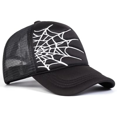 Unisex Spinnenweb Borduurwerk Baseball Net Petten Lente En Zomer Buiten Verstelbaar Casual Hoeden Zonbescherming Hoed Sportpet gray