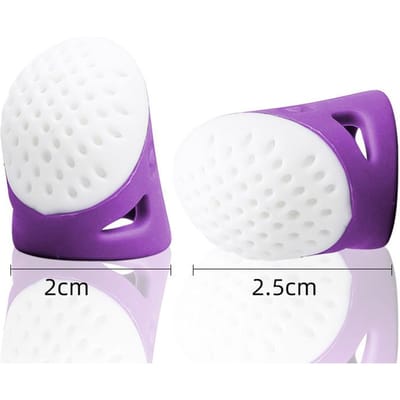 Artefact Dés à Coudre Ménager, Pousse-Aiguille à Dés à Coudre Pour Coudre Vêtements Couverture Anti-Aiguille pour Dés à Coudre Nouveau Doigtier en Silicone