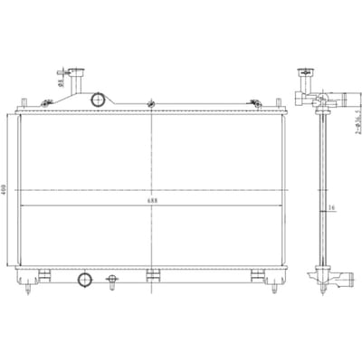 Radiator, motorkoeling NRF 550025