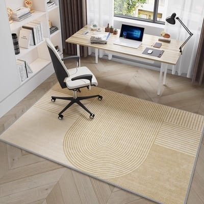 Tapis de bureau Chaise d'ordinateur Chaise pivotante Isolation phonique Salon Chambre Tapis de protection de sol en bois Décoration intérieure 60*90cm