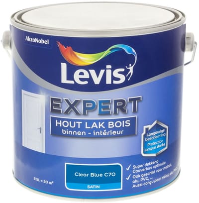 Levis - Expert Hout Lak Binnen Satin Mix - Clear Blue C70 - Mengverf - 2,5 L
