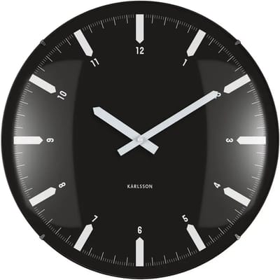 Karlsson Wandklok Realista Dome - Zwart - 35x35x35cm - Wandklok Modern
