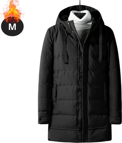 Livano Luxe Winterjas - Parka - Heren - Winter - Jas - Volwassen - Stijlvol - Met Capuchon - Zwart - M