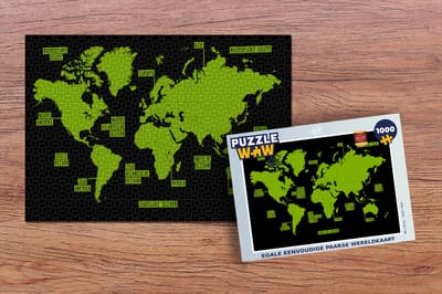 Puzzel Wereldkaart - Paars - Simpel - Legpuzzel - Puzzel 1000 stukjes volwassenen