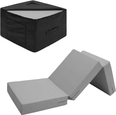 Opvouwbare Matras – Volwassen Vouwmatras – Logeermatras Opvouwbaar – Zetelbed – Inklapbaar Logeerbed – 1 Persoons Gastmatras voor Volwassenen