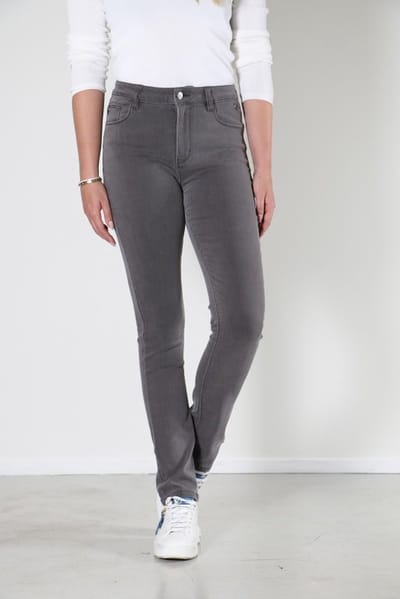 New Star broek - Orta grijs straight fit broek L32 Maat 27