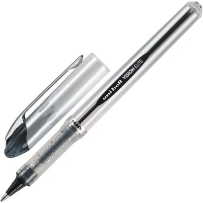 Uni-ball Vision Elite UB-200 - Zwarte Rollerbalpen – Medium