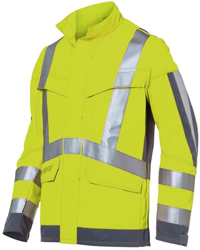 KUBLER PROTECTIQ Hi Vis Reflecterend Werkjas HEREN Veiligheidsjas Geel Antraciet - Vlamvertragend - Antistatisch