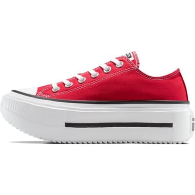 Converse Chuck Taylor All Star Lift Plateforme Double Semelle Basse 'Rouge' 39.5 white
