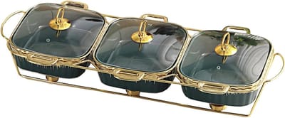 Chafing Dish Buffet Set, Marble Finish Chafer en Warmer Set voor Catering, Bruiloften en Banketten