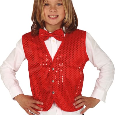 Gilet Pailletten Rood - kinderen