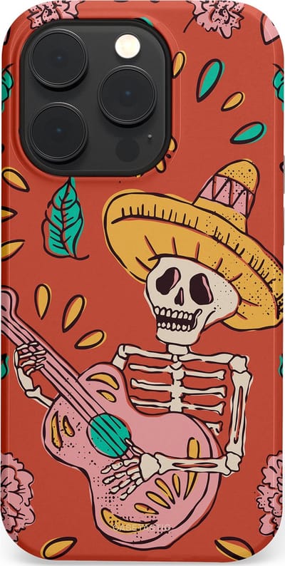 Casetastic hoesje geschikt voor Apple iPhone 14 Pro - MagSafe - Dubbellaagse bescherming - Muziekbot - Fashion Case - Terracotta Taupe