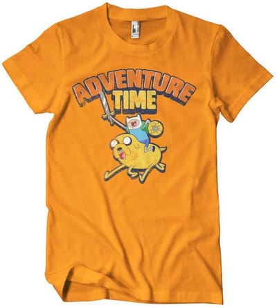 Adventure Time Gewassen T-shirt, oranje