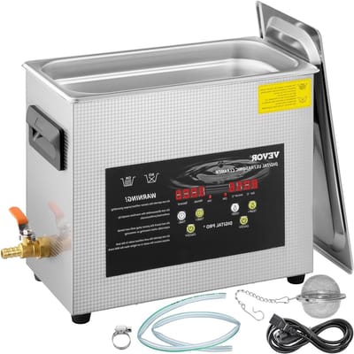 Ultrasone Reiniger - Onderdelen Reiniger - Sieraden Schoonmaken - Met Verwarming - 6 Liter Tank - Zilver