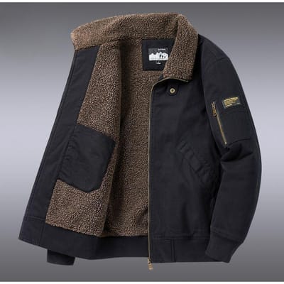 Herenjas voor middelbare leeftijd en ouderen Winter Lamsvacht Warme Katoenen Jas Plus Verdikt Velours Puur Katoen Casual Katoenen Jas 3XL gray