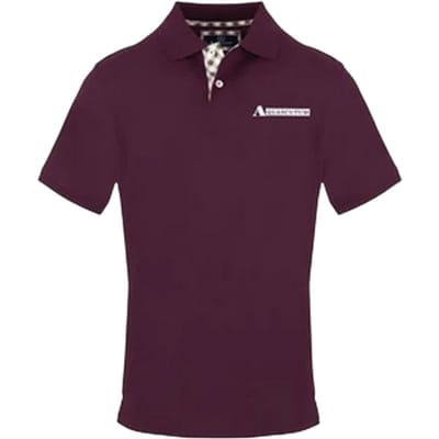 Aquascutum Heren Poloshirt met Kraag en Korte Mouwen (Rood)