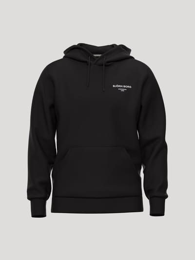 Björn Borg Essential 1 Hoodie Heren Trui met Capuchon - Katoen - Zwart - Maat S