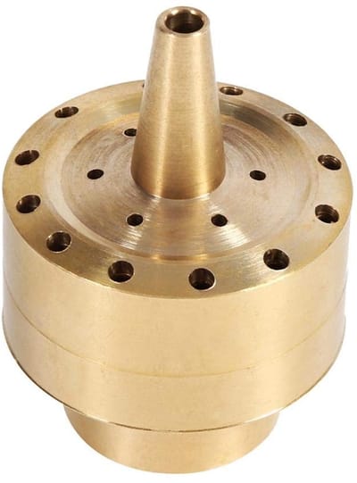 Dailygoods- Spuitmond Messing - Spuitmond voor Fontein - Spuitmond voor Watersproeier - Aansluitgrootte 1/4" - 1/2" - 3/4" - Geschikt voor Vijvers en Fonteinen - Fonteinsproeier