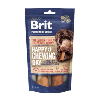 Voordeelpakket: 3x Brit Premium by Nature CollagenTubes met kalkoen, 2 stuks hondensnacks
